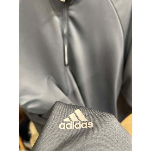 Adidas Golf Pullover Sweatshirt Performance Quarter Zip Climalite Mens sz L Gray - Picture 3 of 5